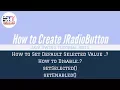 JRadioButton setSelected setEnabled Java Swing Tutorial