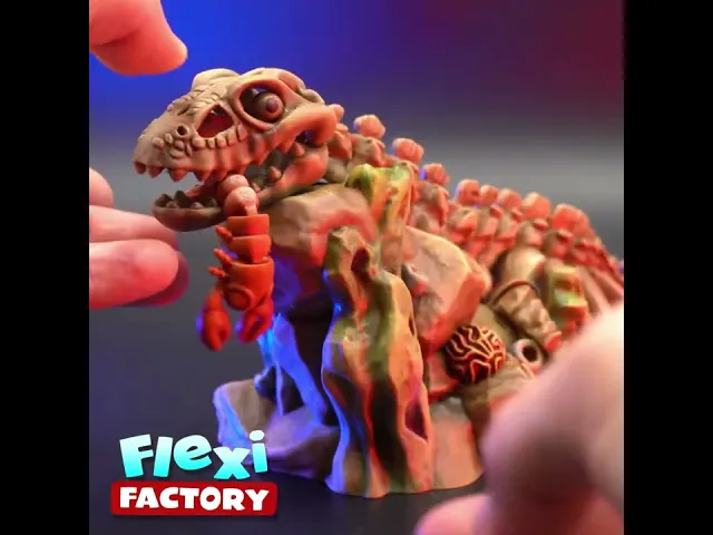 Flexi Factory Skeleton Plesiosaurus with Stand, Lobster Snack and XL Version Included! video thumbnail