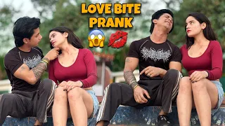 love bite prank on each other at same time 