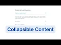 How to Create an Accordion Collapsible Content