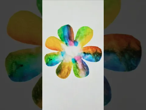 Satisfying craft idea Rainbow flower #craftchutney2 #tissuepapercraft #shorts #tutorial