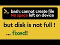 How To Fix No Space Left on Device Error with a Not Full Disk on Linux