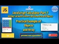 JavaScript Calculator History Log Part 7 Using JavaScript Objects and Array to Store in History