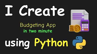 I CREATE BUDGETING APP IN 2 MIN USING PYTHON LEARN PYTHON BY BUILDING SIMPLE PROJECTS