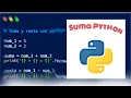 Como sumar y restar en python ex001