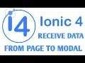 Part-2 How to pass and receive data to a modal in Ionic 4 ionic 4 beginners
