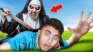 خليت اخويا الصغير يلعب لعبة رعب لأول مرة في حياته عمره 7 سنين 