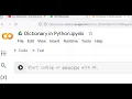 Dictionary in Python - Part 2