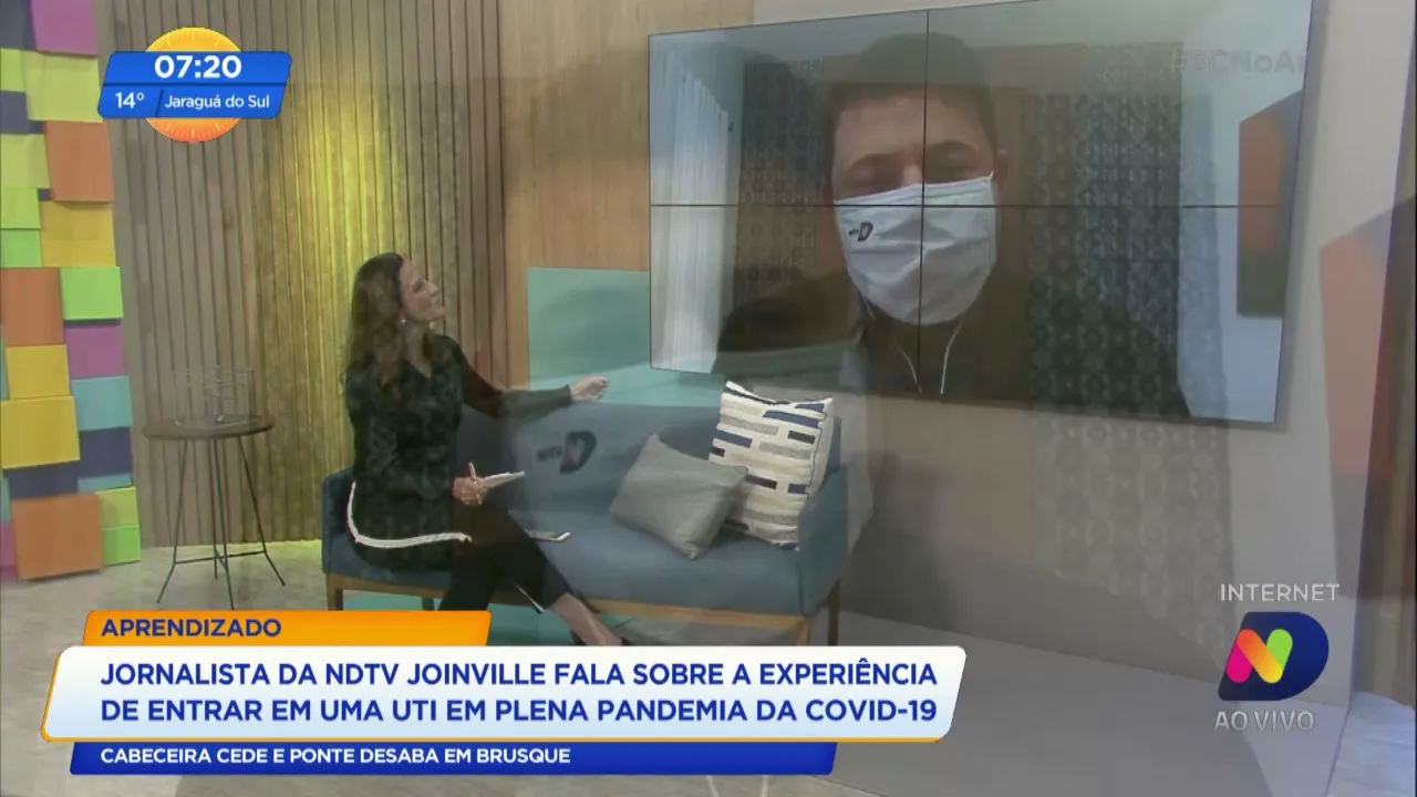 Jornalista da NDTV Joinville fala sobre a experiência de entrar em uma UTI em plena pandemia
