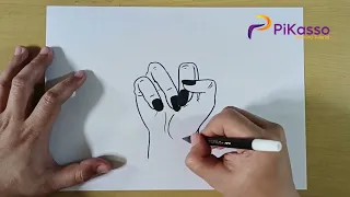 how to draw a middle finger