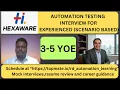 Automation Testing Interview Experience Real-Time QA SDET Interview Preparation 2026