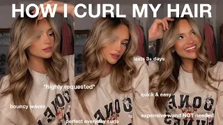 HOW I CURL MY HAIR 2021 *quick \u0026 easy, long lasting, HIGHLY requested!!*