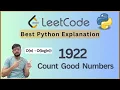Count Good Numbers Leetcode 1922 Fast Modular Exponentiation Explained