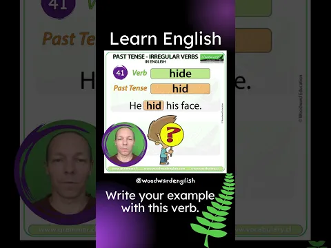 Past Tense of HIDE in English ✅ English Pronunciation of HID | Learn English Irregular Verbs