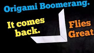 how to make an easy origami boomerang that really comes back 