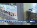 City cracking down on illegal weed shops