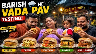 TRYING DIFFERENT TYPE OFF VADA PAV IN MANSOON | VJ PAWAN SINGH