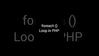 foreach Loop in PHP Access Array elements using foreach loop