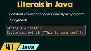 Literals in Java