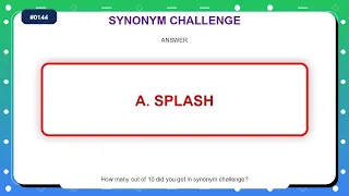 Synonym Challenge Similar Words Quiz Practice