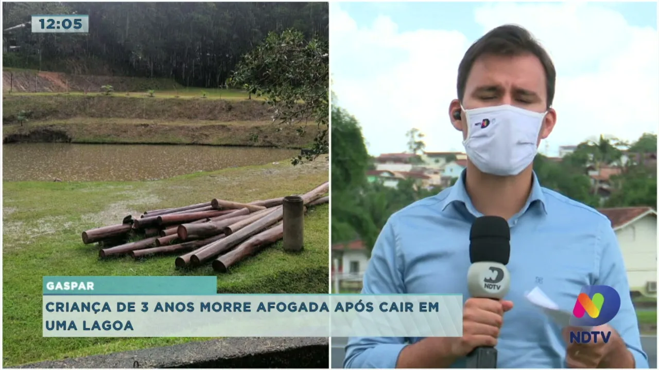 Criança cai em lagoa e morre afogada em Gaspar