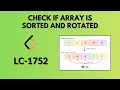 Check if Array Is Sorted and Rotated Leetcode 1752 Java Hindi