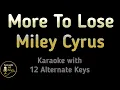 Download Lagu Miley Cyrus - More to Lose Karaoke Instrumental Lower Higher Male \u0026 Original Key