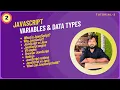 JavaScript Tutorial for Beginners Variables Data Types Complete JavaScript Course Tutorial 2