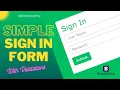How to create simple Bootstrap Sign in Login Form a2zwebacademy Web development Design