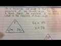 Angles of a Triangle - Geometry Word Problem Example