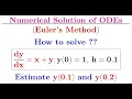 Euler s method How to solve an ODE numerically given the initial conditions IVPs