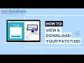 How To View Download Paystubs in InterSolutions Employee Portal