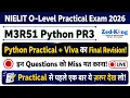 NIELIT O Level M3 Python PR3 2026 Practical Viva Revision
