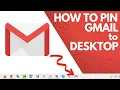 How to Pin Gmail Shortcut to Desktop Windows 10 Taskbar