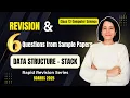 Data Structure STACK REVISION Questions CBSE Class 12 Computer Science Boards 2025