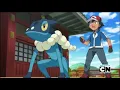 Pokemon Frogadier and Hawlucha vs Treecko and Bagon