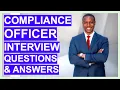 Lagu COMPLIANCE INTERVIEW Questions and ANSWERS! (Compliance Officer and Manager Job Positions)