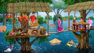 Barish Mei Tree Par Chicken Biryani Wala Hindi Kahaniya Moral Stories Funny Comedy Video