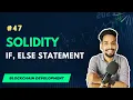 Conditional Statements - if else Solidity Blockchain
