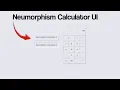 How To Make a Calculator Using HTML CSS Javascript Neumorphism Calculator UI