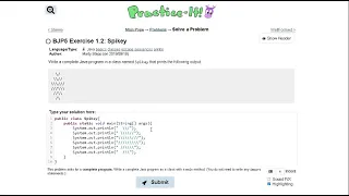 Java Practice-it Introduction to Java Programming Exercise 1 2 Spikey