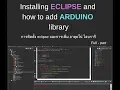 Installing Eclipse and how to add Arduino library