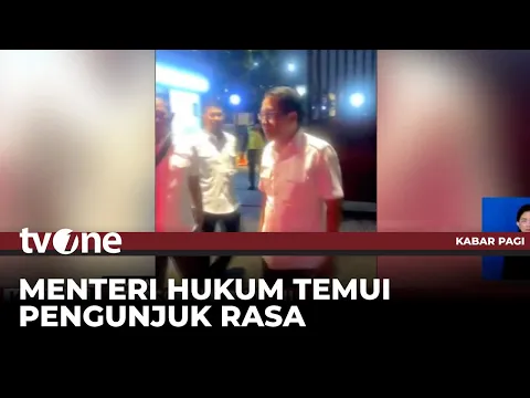 Menteri Hukum Temui Pengunjuk Rasa yang Menginap Bangun Tenda