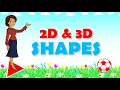 Learn 2D 3D shapes 2D 3D Shapes Math Grade 1 2 Shapes of Kids