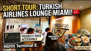 Short tour of Turkish Airlines Lounge Miami Airport North Terminal E Priority Pass accessible