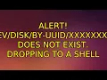 ALERT by - does not exist Dropping to a shell