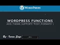 WordPress Functions add theme support post formats Part-11