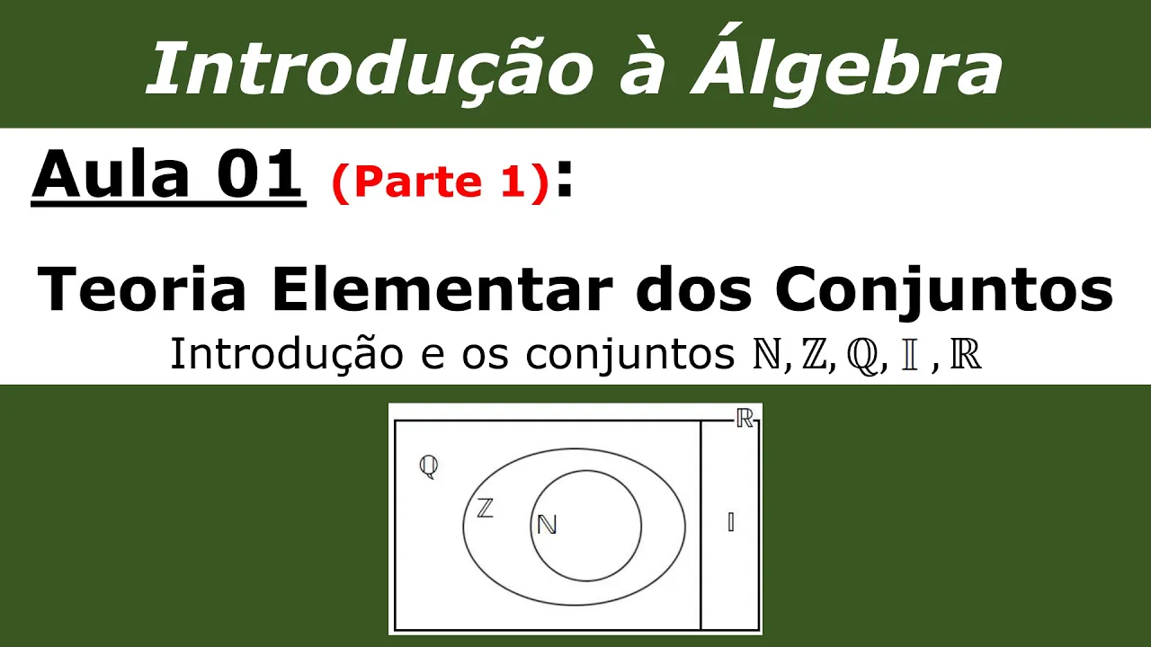 Introdução à Álgebra - Aula 1 (Parte 1): Teoria Elementar dos Conjuntos