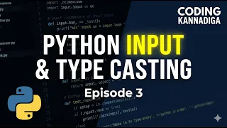 Python Input Function Type Casting Explained Python Course for Beginners - Episode 3