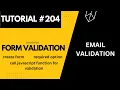Form Validation Email Web Development Tutorial